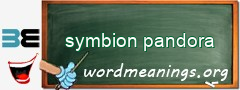 WordMeaning blackboard for symbion pandora